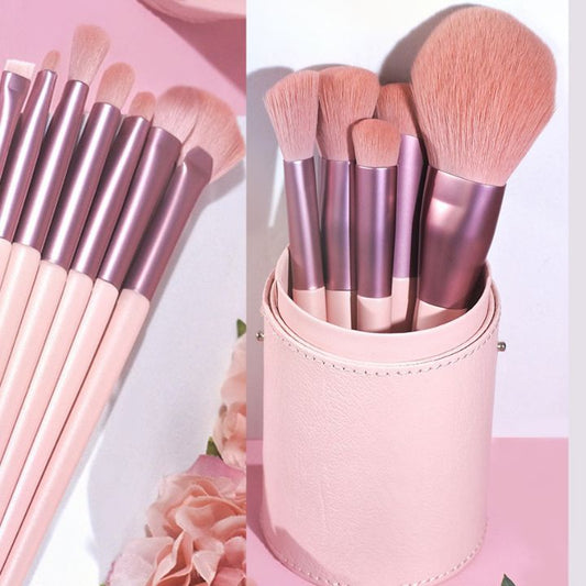 Луксозен комплект четки за грим SI BRUSH Pink