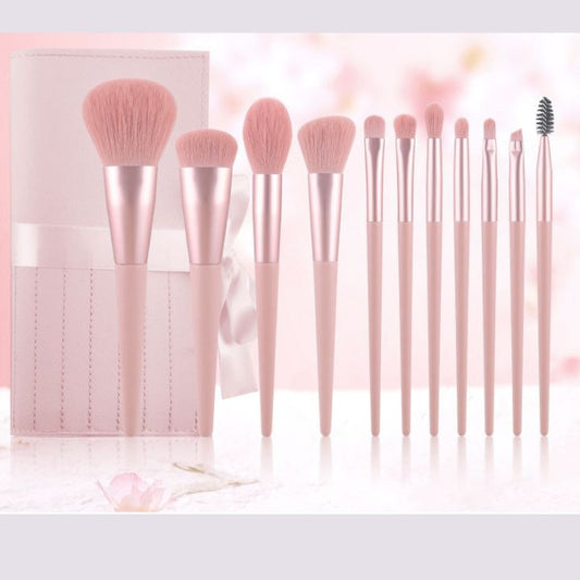 Луксозен комплект четки за грим SI BRUSH Pink Love